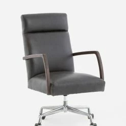 Lulu And Georgia Camden Leather Office Chair, Ebony Furniture