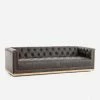 Lulu And Georgia Afia Leather Sofa, Distressed Black Furniture