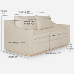 New ❤️ Lulu And Georgia Furniture Coniston Linen Sleeper Sofa By Ginny Macdonald ✨ 49 Lulu And Georgia Furniture Coniston Linen Sleeper Sofa By Ginny Macdonald