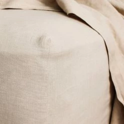 Lulu And Georgia Linen Bedding, Fitted Sheet By Cultiver Élan Byrd Collection