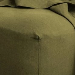 Lulu And Georgia Linen Bedding, Fitted Sheet By Cultiver Élan Byrd Collection