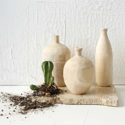 Lulu And Georgia Charlynn Wood Vases (Set Of 3)
