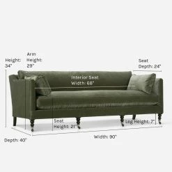 Lulu And Georgia Fabienne Sofa Mossy Greens