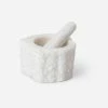 Lulu And Georgia Apuan Mortar + Pestle Curved + Rounded