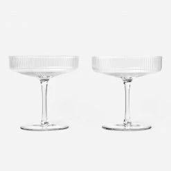 Lulu And Georgia Organic Harmony Collection Rian Ripple Champagne Coupe (Set Of 2)
