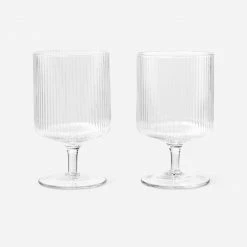 Lulu And Georgia Organic Harmony Collection Rian Ripple Wine Glass (Set Of 2)