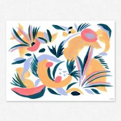 Lulu And Georgia Walls 'Abstract Petals' Print By Fernanda Martinez