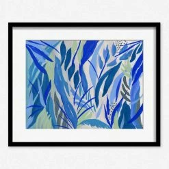 Lulu And Georgia Walls 'Blue Plants' Print By Fernanda Martinez