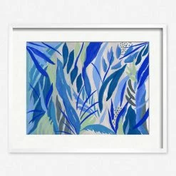 Lulu And Georgia Walls 'Blue Plants' Print By Fernanda Martinez