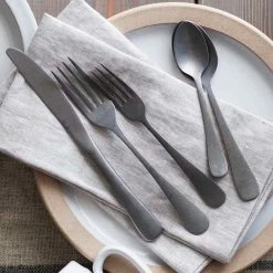 Lulu And Georgia Kitchen + Dining Woodstock 5-Piece Flatware Set, Stainless Steel By Farmhouse Pottery