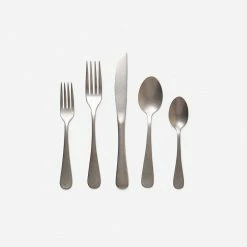 Lulu And Georgia Kitchen + Dining Woodstock 5-Piece Flatware Set, Stainless Steel By Farmhouse Pottery