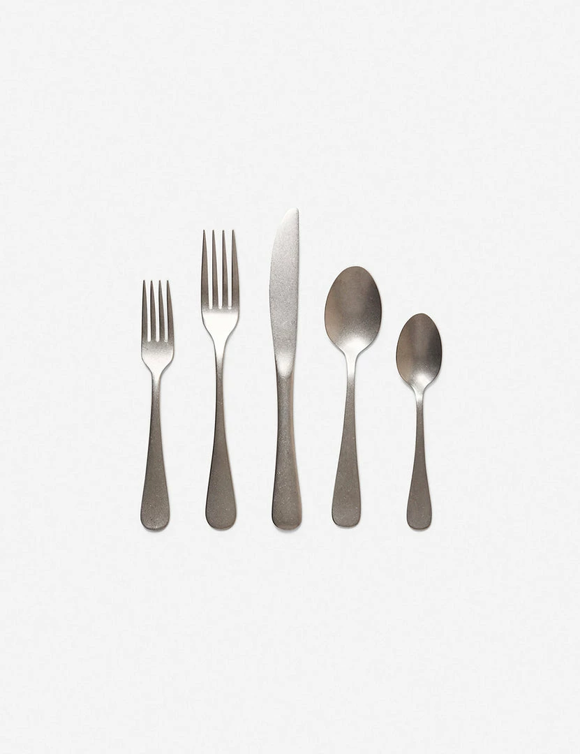 Brand new 🔥 Lulu And Georgia Kitchen + Dining Woodstock 5-Piece Flatware Set, Stainless Steel By Farmhouse Pottery 🔥 4 Lulu And Georgia Kitchen + Dining Woodstock 5-Piece Flatware Set, Stainless Steel By Farmhouse Pottery