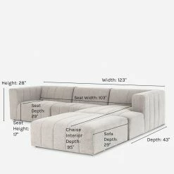 Lulu And Georgia Sculptural Hillary Sectional Sofa