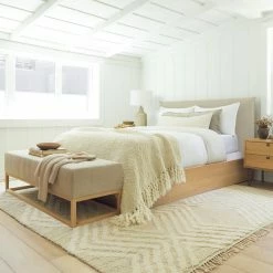 Lulu And Georgia Linen Bedding, Fitted Sheet By Cultiver Élan Byrd Collection