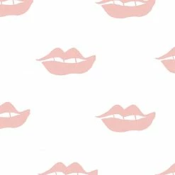 Lulu And Georgia Walls Lips Wallpaper By Clare V.