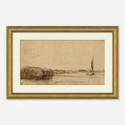 Lulu And Georgia 'Marsh Scene' Print Earth Tones