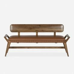 Lulu And Georgia Earth Tones Sienna Leather Bench