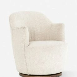 Lulu And Georgia Margie Swivel Chair Bouclé + Textural Fabric