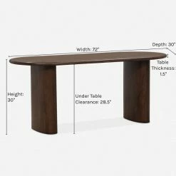 Lulu And Georgia Mattea Oval Dining Table Curved + Rounded
