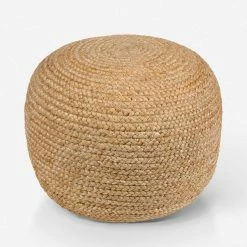 Lulu And Georgia Earth Tones Meghan Pouf, Natural