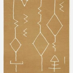 Lulu And Georgia Sarah Sherman Samuel Collection Moroccan Flatweave Rug, Ochre By Sarah Sherman Samuel