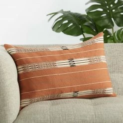 Lulu And Georgia Pillows + Throws Malva Lumbar Pillow, Rust