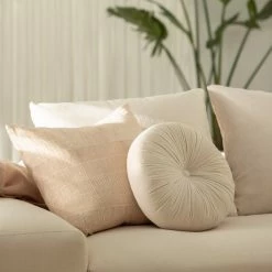 Lulu And Georgia Monroe Velvet Round Pillow Nina Freudenberger Collection