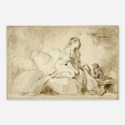 Lulu And Georgia 'Oh! IF Only He Were As Faithful To Me' Wall Art By Jean-Honoré Fragonard, Original Work Held By The J. Paul Getty Museum