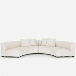 Lulu And Georgia Curved + Rounded Saban 2-Piece Curved Sectional Sofa