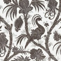 Lulu And Georgia Muted Pastels Scalamandre Balinese Peacock Wallpaper