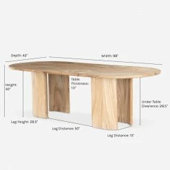 Lulu And Georgia Nausica Oval Dining Table Curved + Rounded