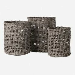 Lulu And Georgia Outdoor Collection Laura Indoor / Outdoor Baskets (Set Of 3)