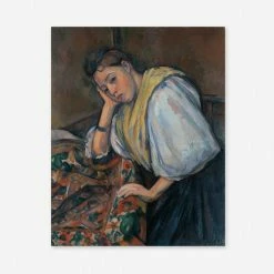 Lulu And Georgia 'Young Italian Woman At A Table' Wall Art By Paul Cezanne